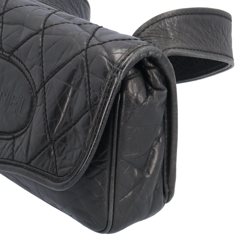 CHANEL シャネル ココマーク ショルダーバッグ レザー ブラック