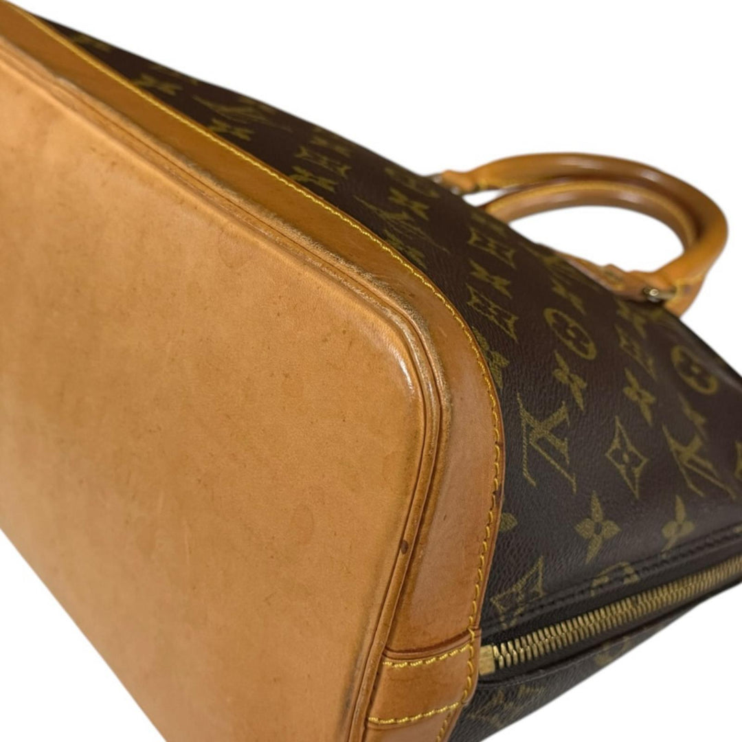LOUIS VUITTON Alma Monogram Handbag Monogram Canvas Brown Ladies
