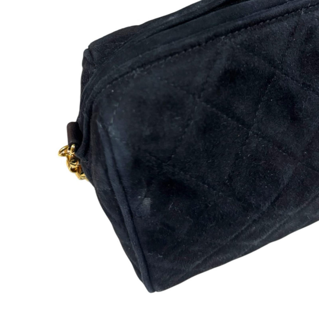 美品 CHANEL シャネル  ココマーク フリンジ  ショルダーバッグ ブラック レディース【中古】【送料無料】 CHANEL】【ゴールド金具】【フリンジ】シャネル『ココマーク がま口