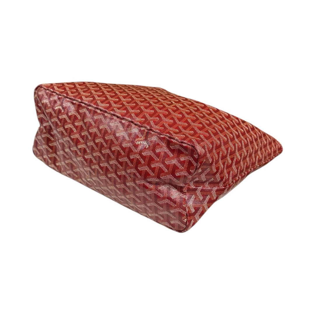 サンルイPM トートバッグ PVCキャンバス レッド GOYARD ゴヤール サンルイPM トートバッグ PVCコーティングキャンバス