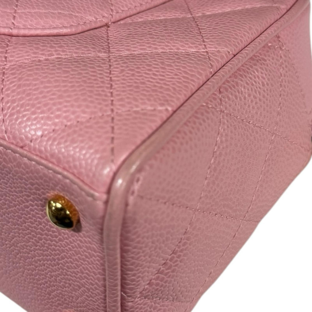CHANEL ピンク タンクトップ サイズ44 大人気ピンクカラー♪CHANEL トップハンドル ミニフラップバッグ