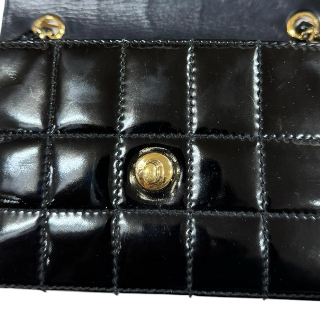 CHANEL シャネル チョコバー ショルダーバッグ パテントレザー
