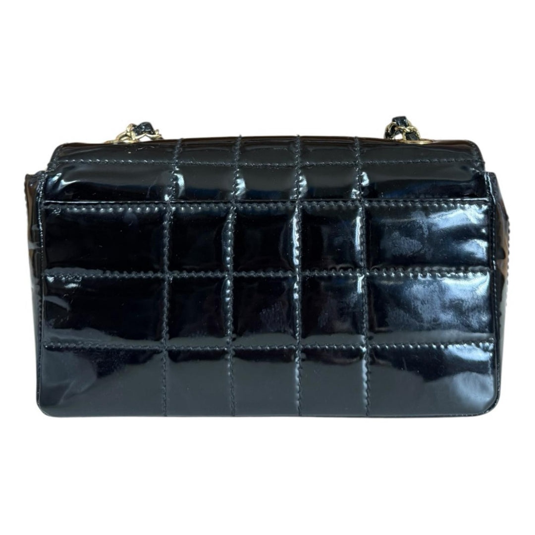 CHANEL シャネル チョコバー ショルダーバッグ パテントレザー