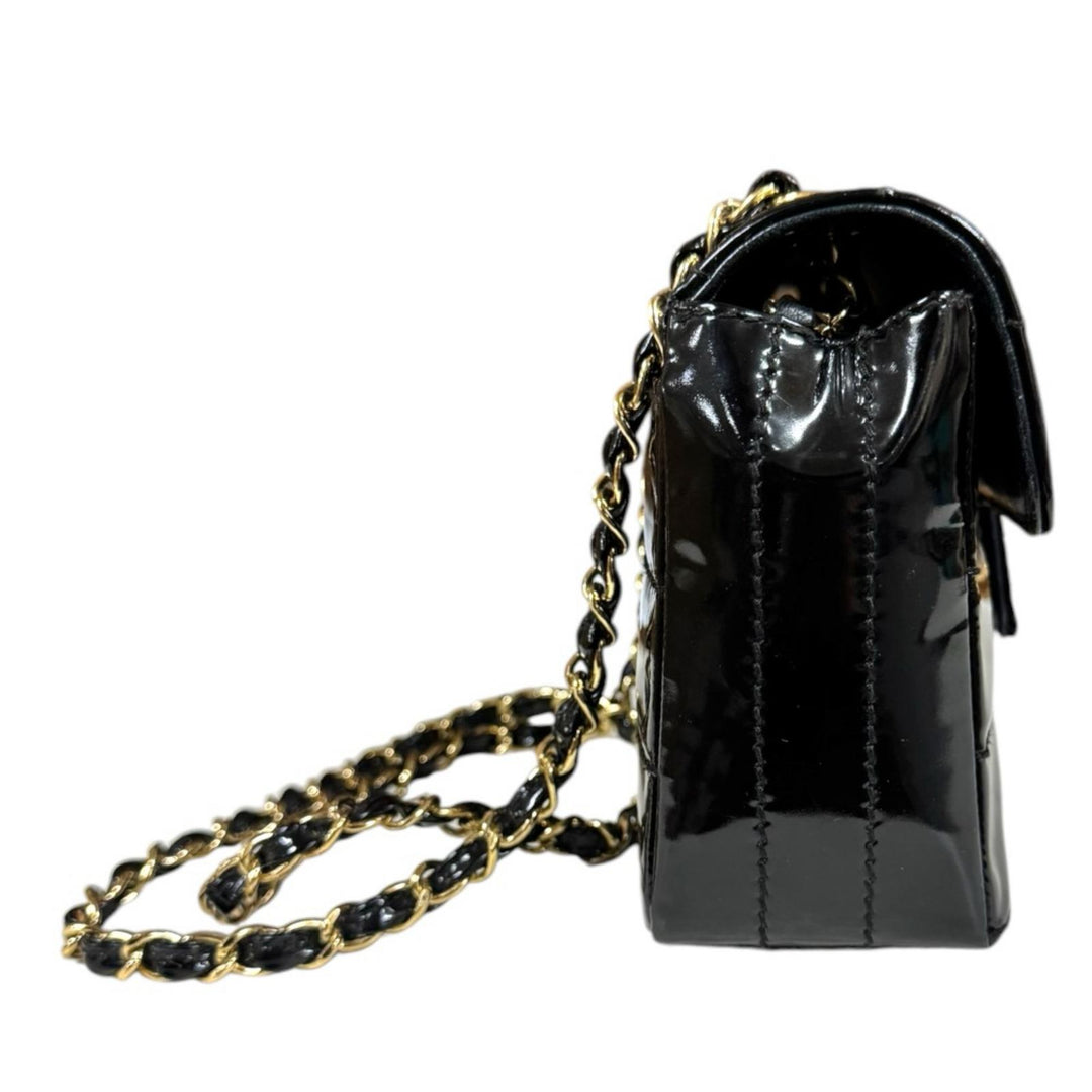 CHANEL シャネル チョコバー ショルダーバッグ パテントレザー