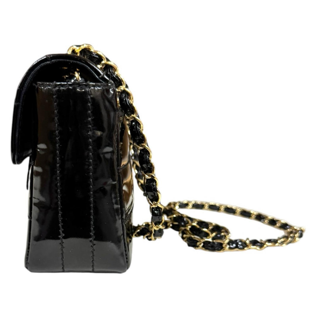 CHANEL シャネル チョコバー ショルダーバッグ パテントレザー