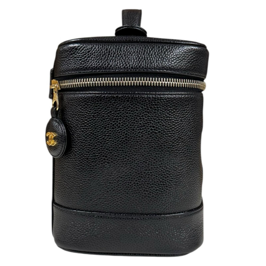 CHANEL シャネル 縦型バニティ ココマーク ハンドバッグ キャビア