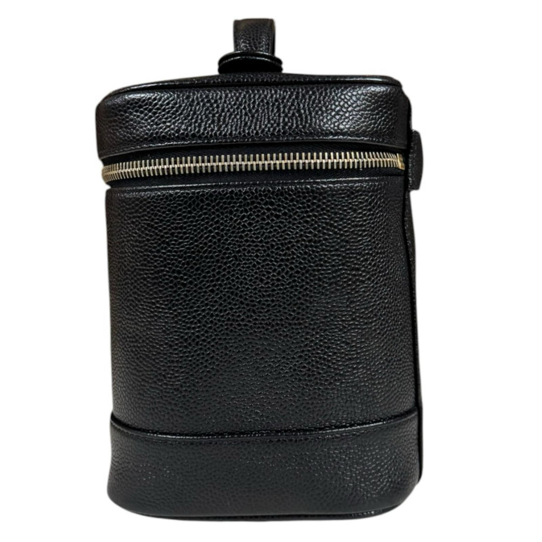 CHANEL シャネル 縦型バニティ ココマーク ハンドバッグ キャビア 