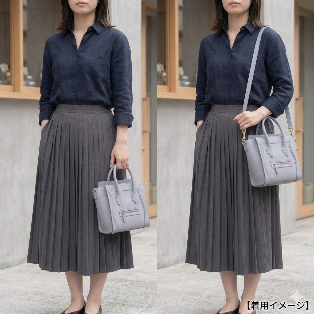 CELINE セリーヌ ラゲージ ナノショッパー ショルダーバッグ レザー