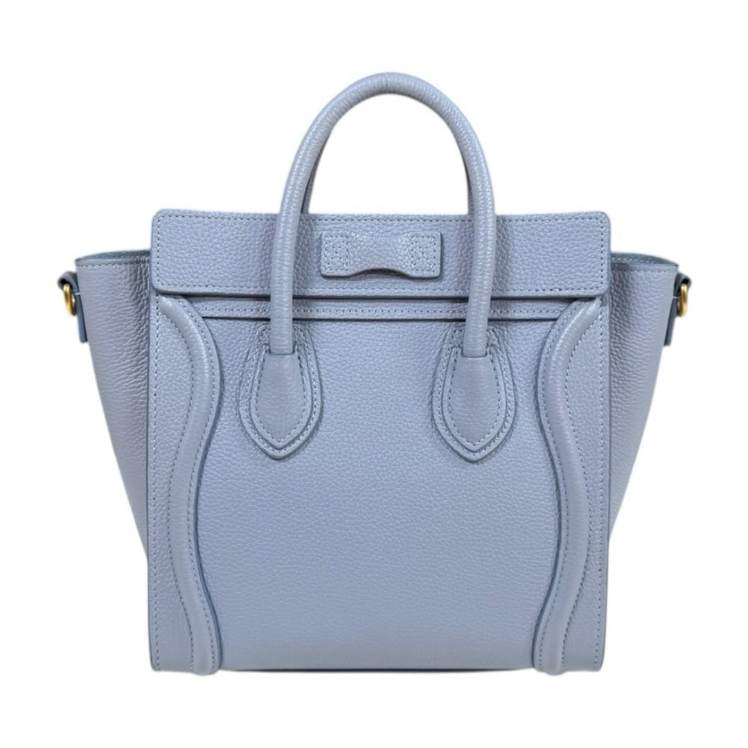 CELINE セリーヌ　ラゲージナノショッパー　ブルー CELINE セリーヌ ラゲージ ナノショッパー ショルダーバッグ レザー