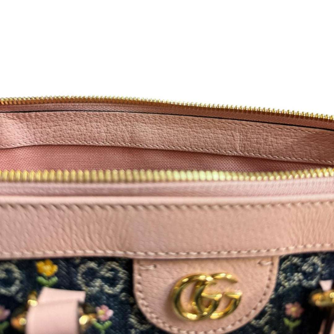 GUCCI グッチ JAPAN EXCLUSIVE フラワー刺繡 GGマーモント ショルダー