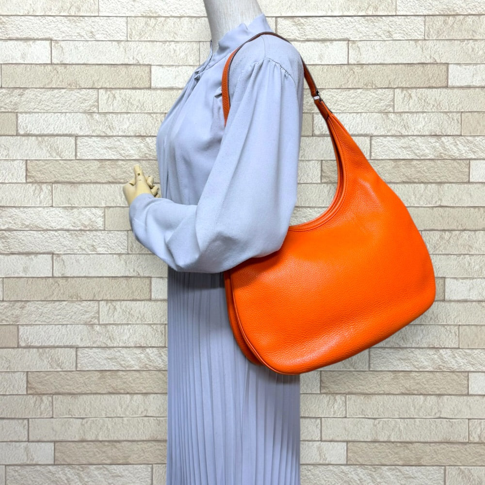 HERMES エルメス ガオ ショルダーバッグ トゴ オレンジ レディース 