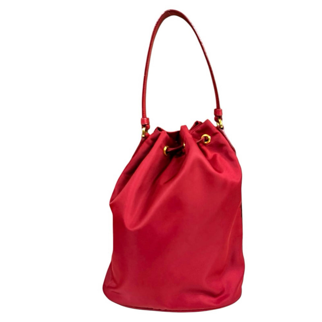 PRADA プラダ ショルダーバッグ ナイロン レッド レディース 中古