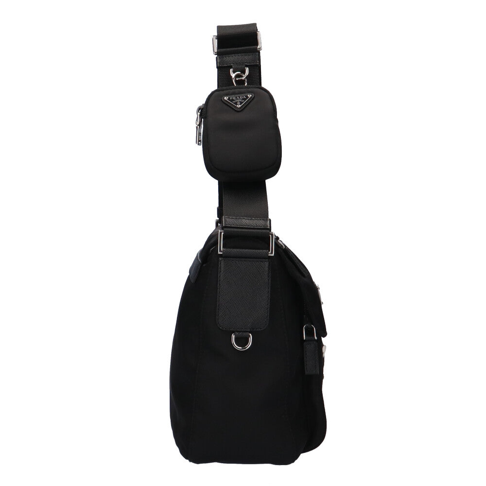 プラダ PRADA VELA ショルダーバッグ ナイロン ネロ レディース 中古