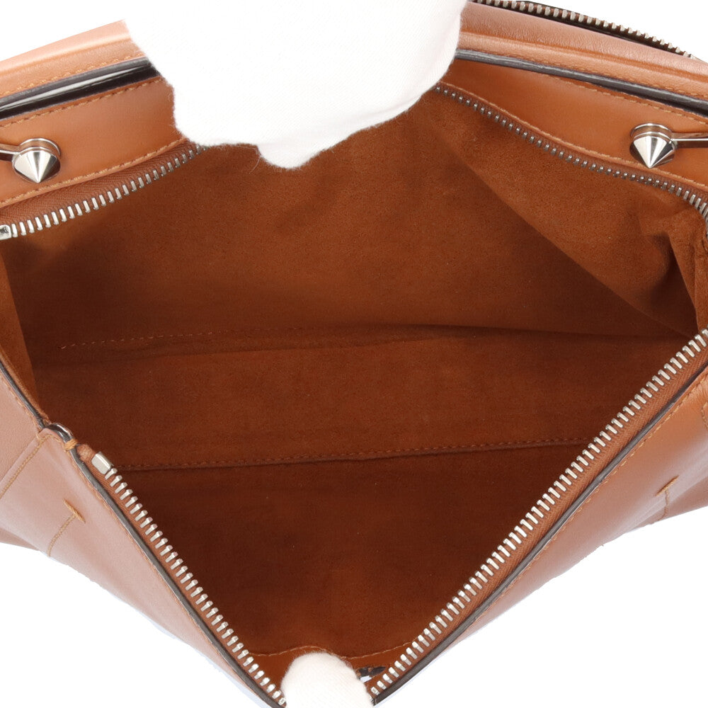 FENDI フェンディ ドットコム ショルダーバッグ レザー ブラウン