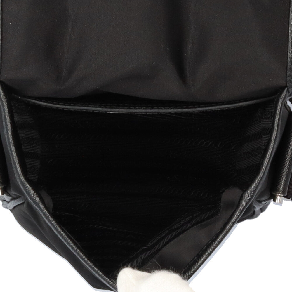 PRADA プラダ ショルダーバッグ ナイロン ブラック メンズ 中古
