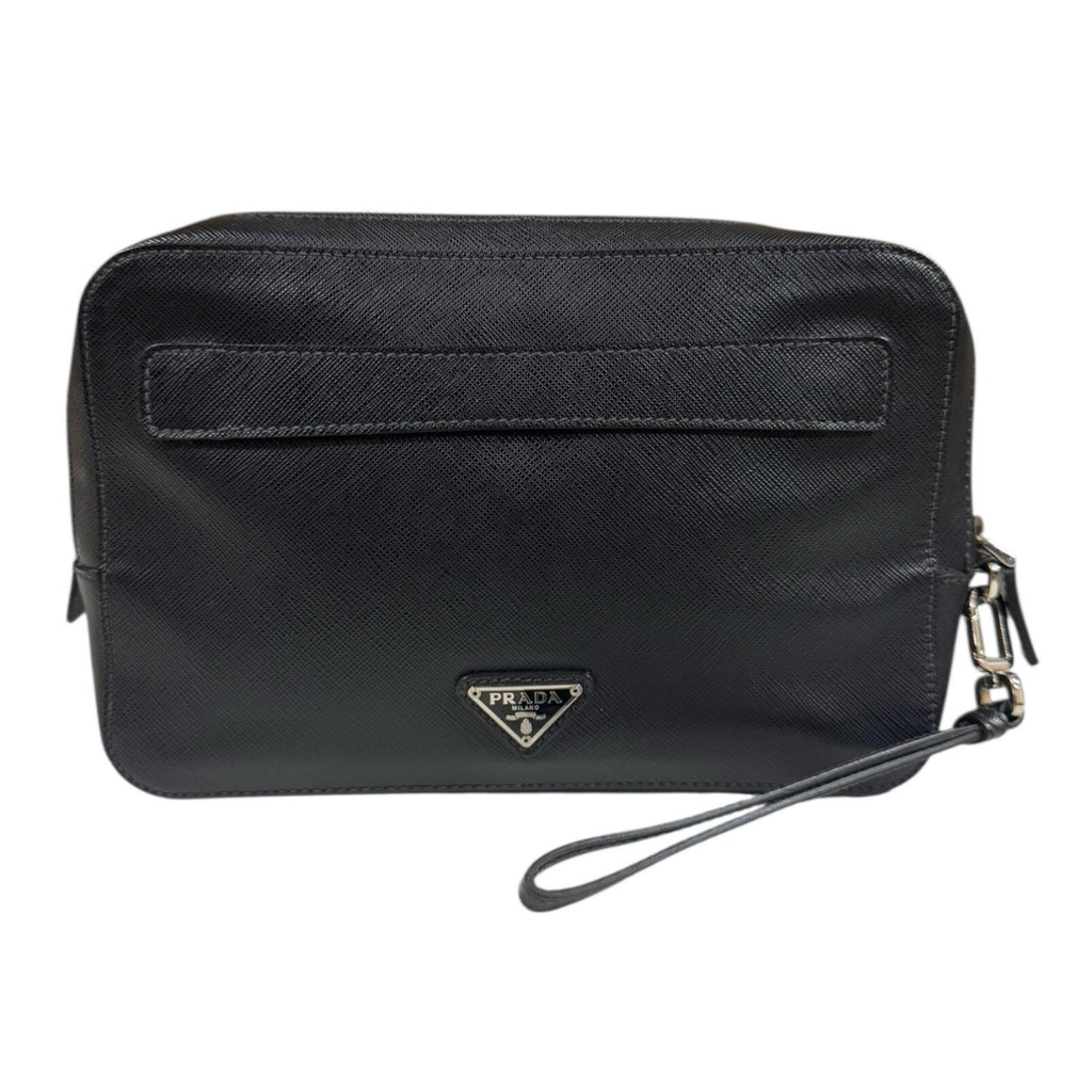 【新品】プラダ セカンドバッグ メンズ PRADA プラダ セカンドバッグ レザー ブラック メンズ 中古 – 【公式