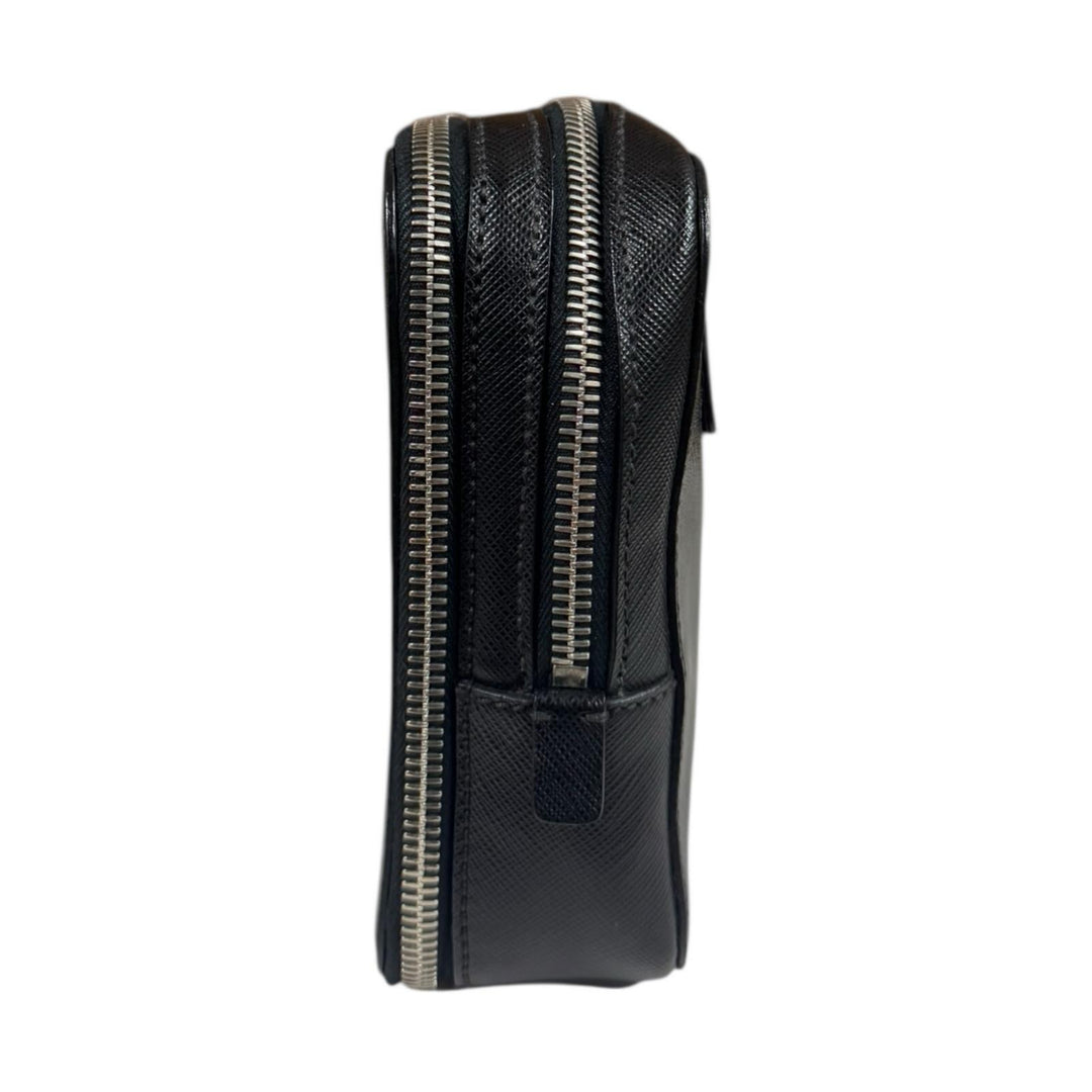 PRADA プラダ セカンドバッグ レザー ブラック メンズ 中古 – 【公式