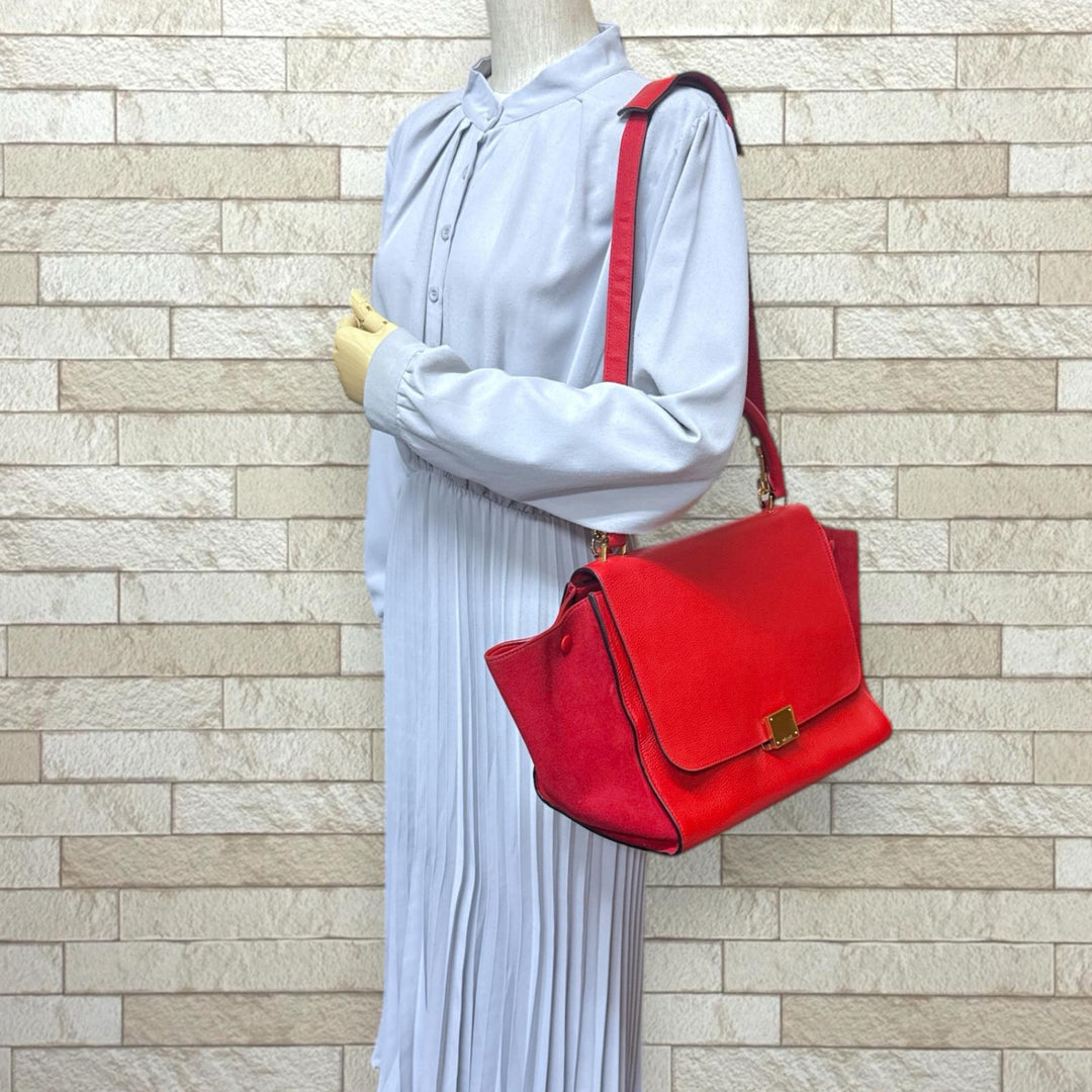 セリーヌ　トラペーズ CELINE セリーヌ トラペーズ ブラック／ネイビー／ブラウン カーフ