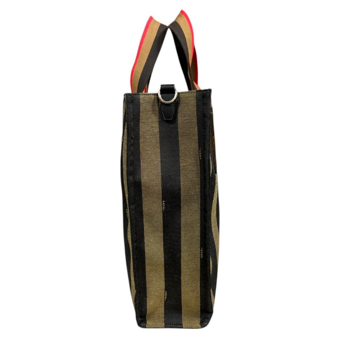 FENDI フェンディ ペカン トートバッグ キャンバス ブラウン ユニ