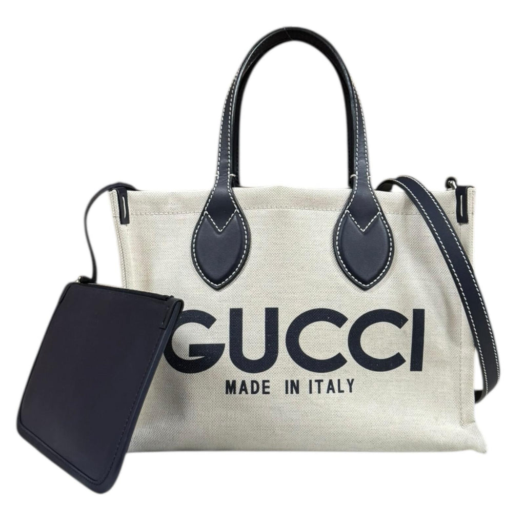 美品✨GUCCI グッチ トートバッグ タトゥープリント GGスプリーム×レザー GUCCI グッチ 日本限定 プリントトートミ二 ショルダーバッグ