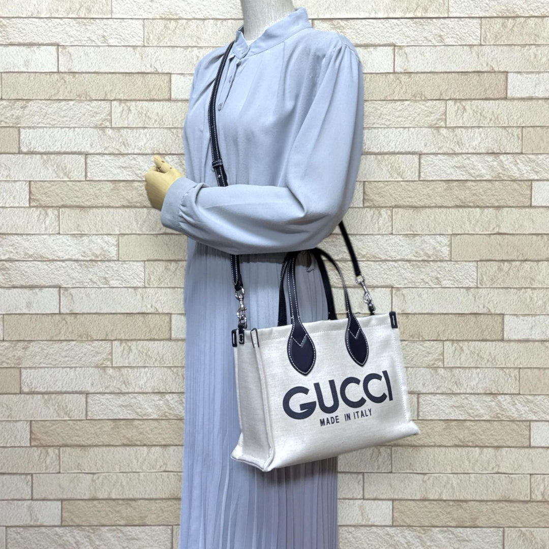 GUCCI グッチ 日本限定 プリントトートミ二 ショルダーバッグ