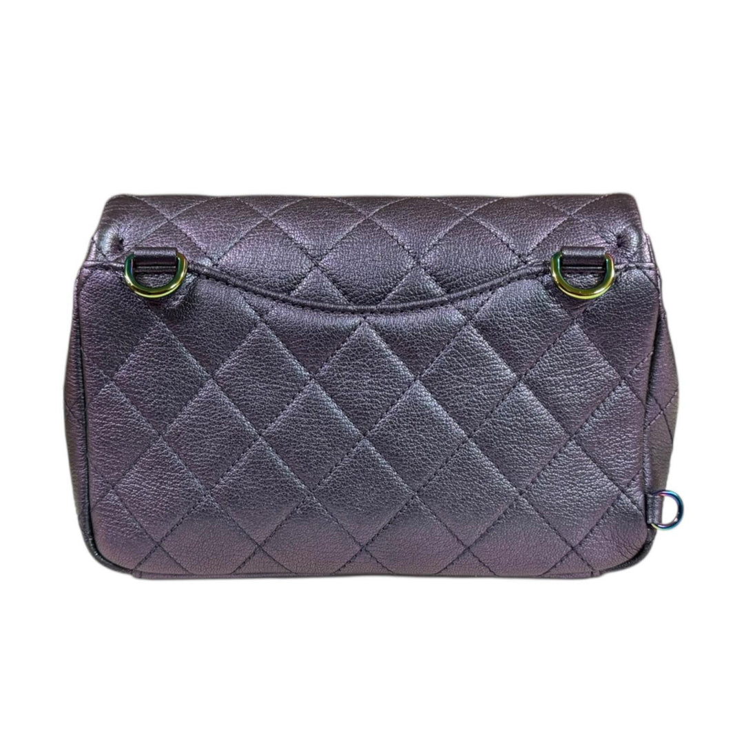 CHANEL シャネル マトラッセ ショルダーバッグ レザー パープル