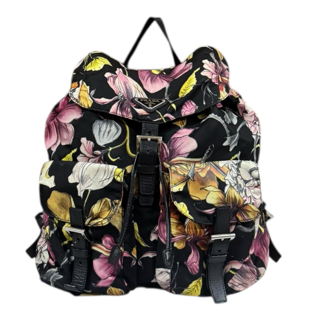 PRADA プラダ 1BZ811 リュックサック ナイロン 花 マルチカラー PRADA プラダ フラワー リュック・デイパック ナイロン レディース