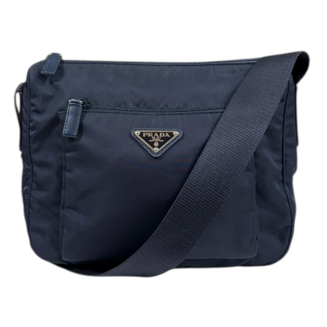 PRADA ネイビー ショルダーバッグ PRADA プラダ ショルダーバッグ ナイロン ネイビー ユニセックス 中古