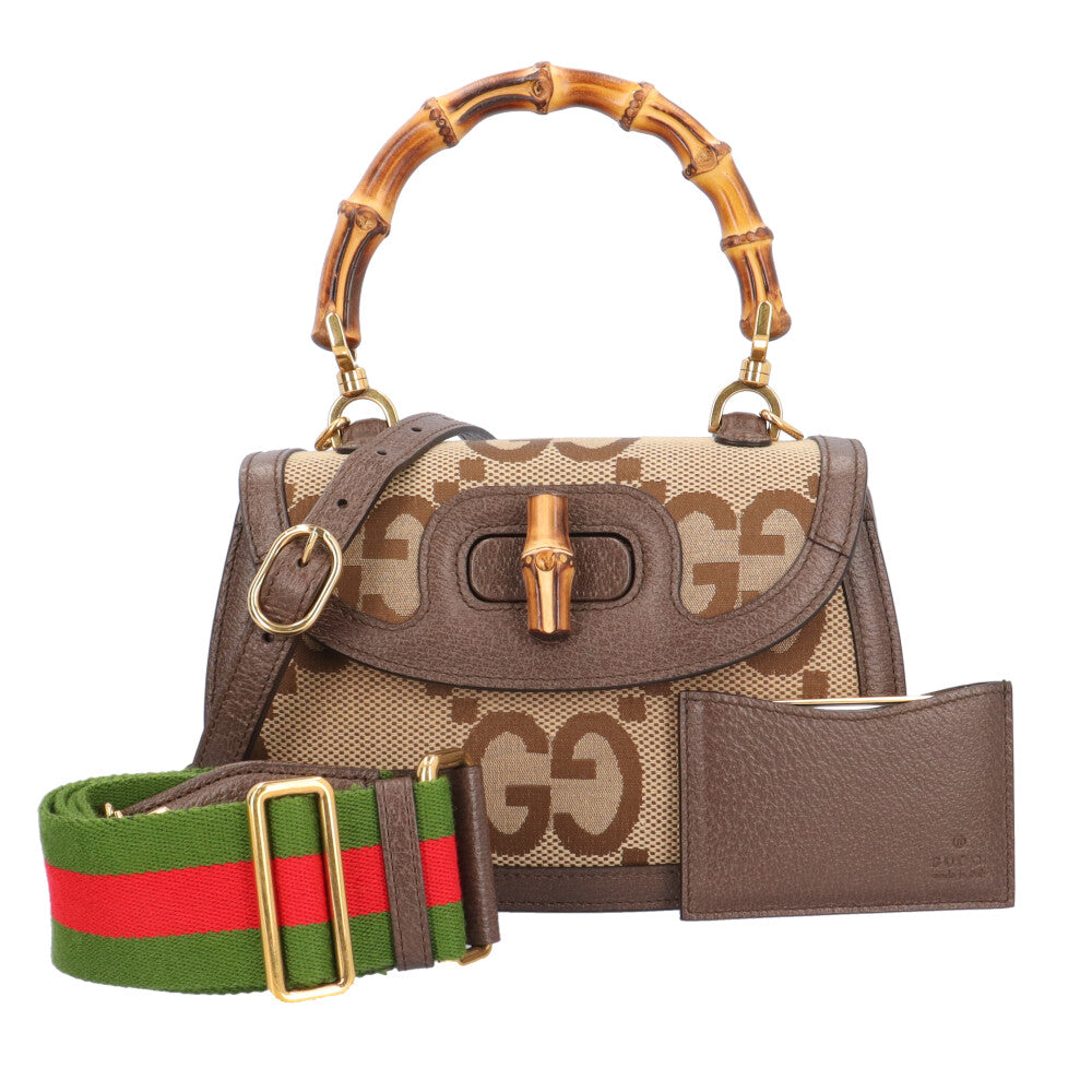 GUCCI バンブー　ショルダーバッグ GUCCI グッチ スモールバッグ バンブー1947 ショルダーバッグ ブラウン