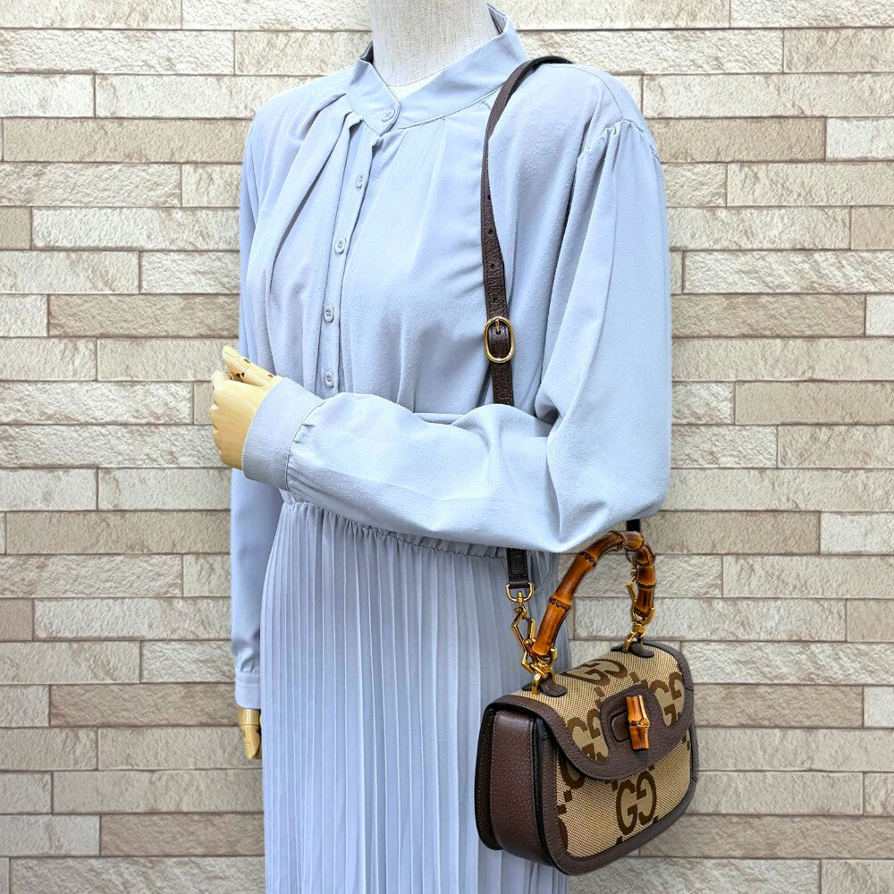 GUCCI グッチ スモールバッグ バンブー1947 ショルダーバッグ ブラウン