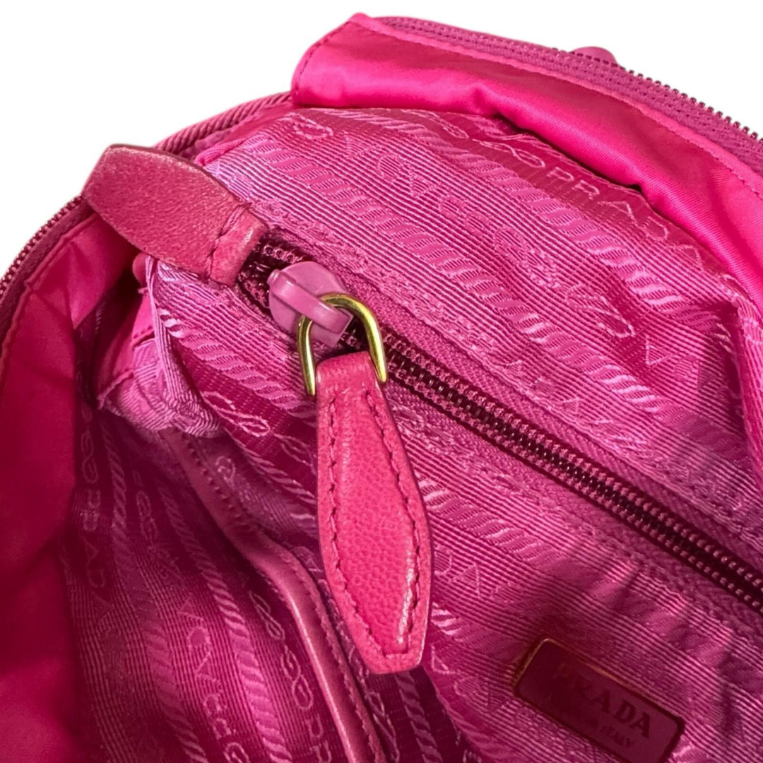 PRADA プラダ リボン ショルダーバッグ ナイロン ピンク レディース