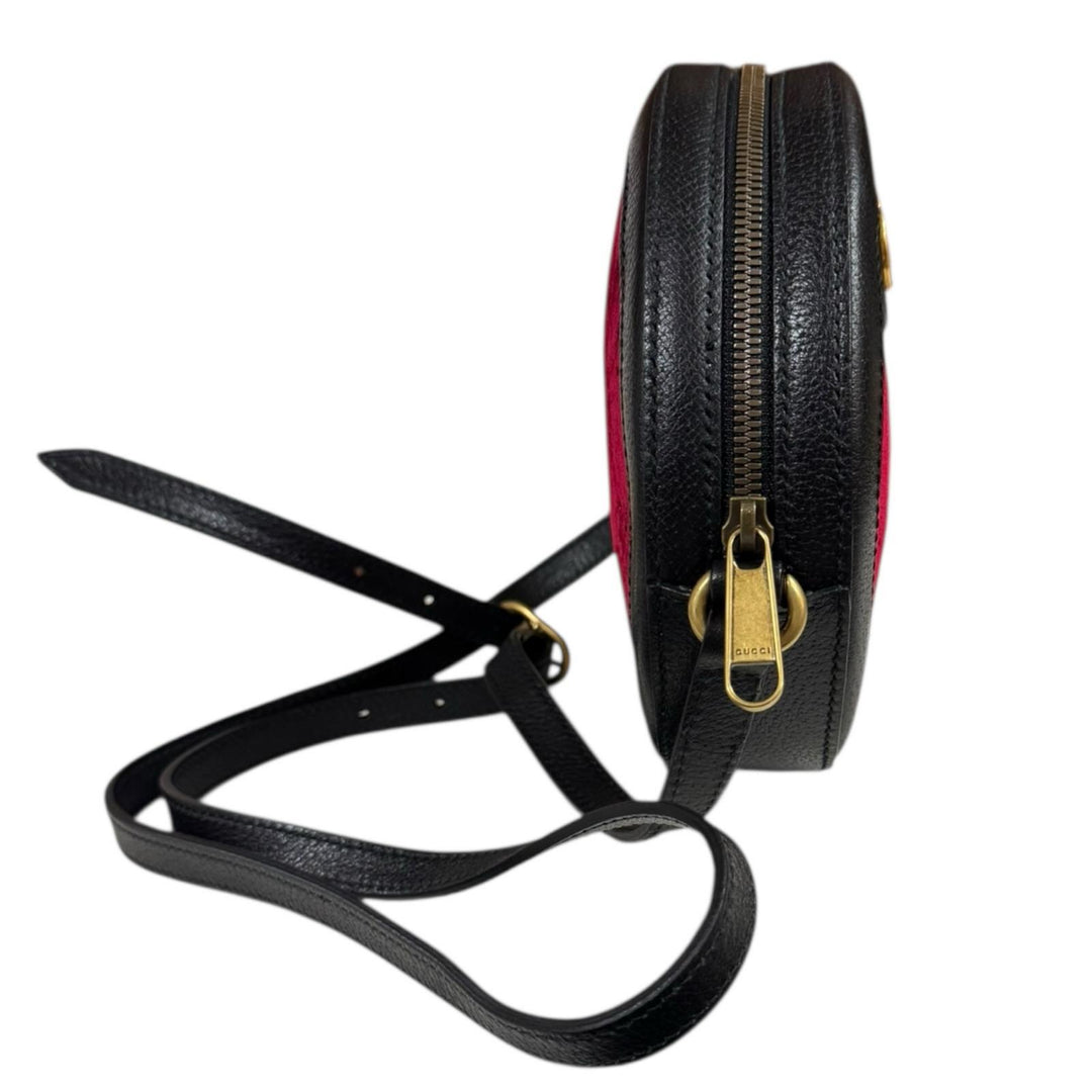 ゆなさま専用　GUCCI ラウンド型ショルダーバッグ レッド/ブラック GUCCI グッチ GG ベルベット ラウンド ショルダーバッグ ショルダー