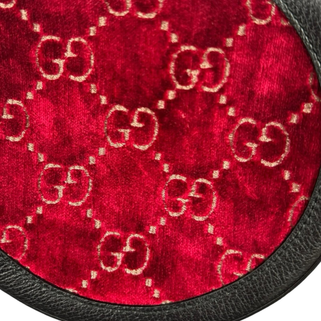 GUCCI グッチ GG ベルベット ラウンド ショルダーバッグ ショルダー