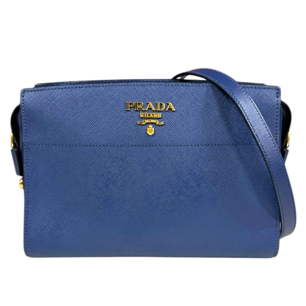 PRADA プラダ 2way ビジネスバッグ A4可 サフィアーノ ブルー PRADA（プラダ） ビジネスバッグ ブリーフケース ショルダーバッグ