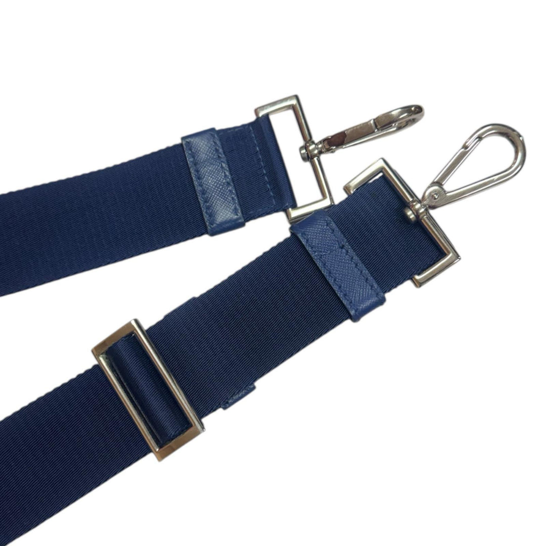 PRADA プラダ サフィアーノ ビジネスバッグ レザー ブルー メンズ 中古