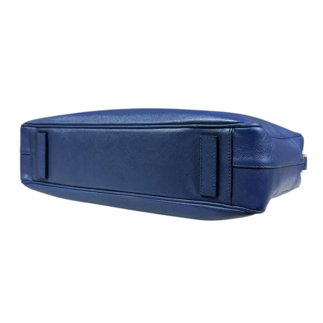 PRADA プラダ ビジネスバッグ サフィアーノレザー ネイビー 美品！！ PRADA（プラダ） ビジネスバッグ ブリーフケース ショルダーバッグ