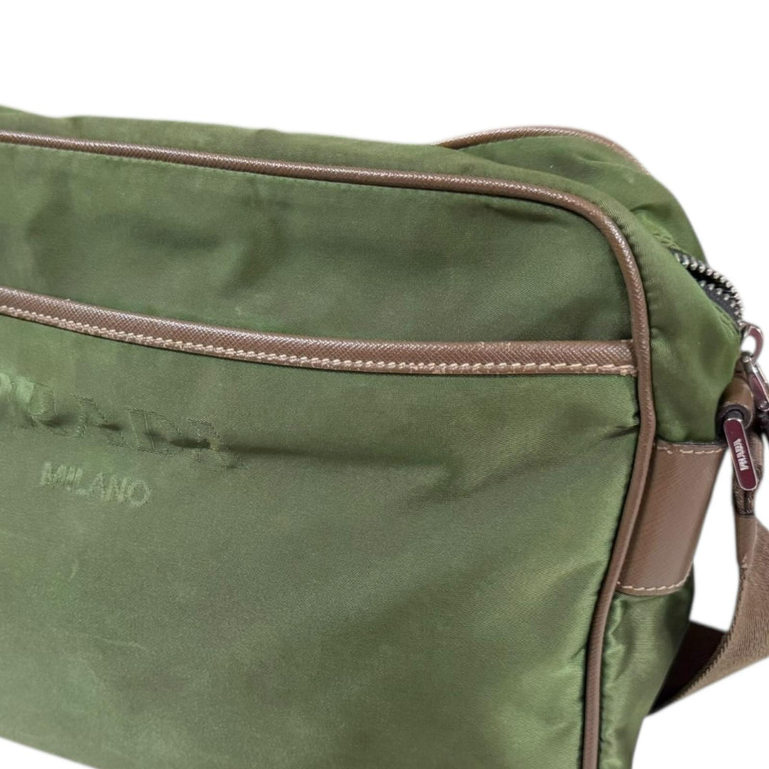 バッグ Prada shoulder bag vintage y2k khaki PRADA Archive 90s Y2K Suede Shoulder Bag Green Khaki Vintage Rare