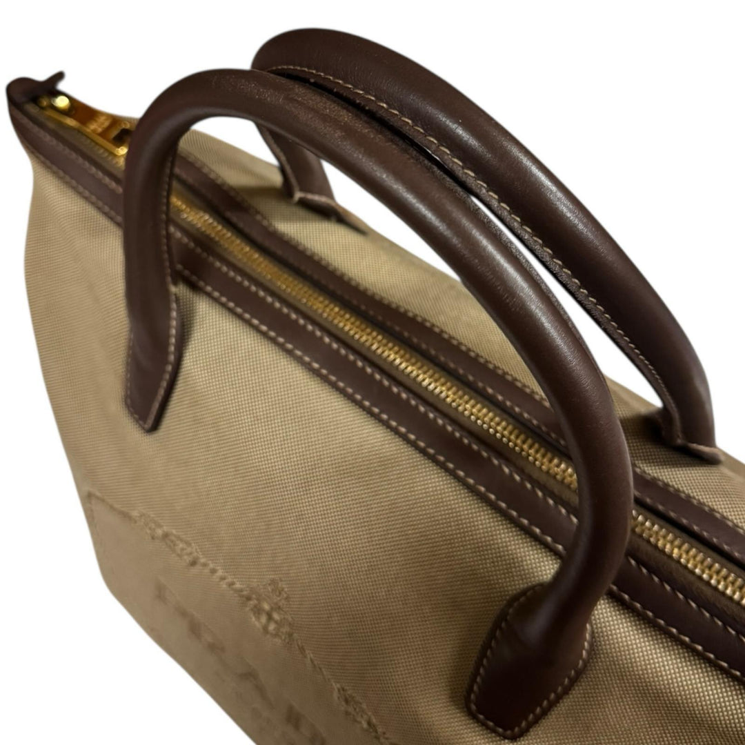 PRADA プラダ ロゴジャガード ショルダーバッグ キャンバス ブラウン