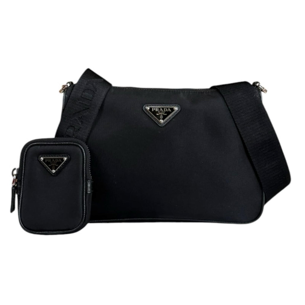 PRADA プラダ ショルダーバッグ ナイロン ブラック ユニセックス 中古