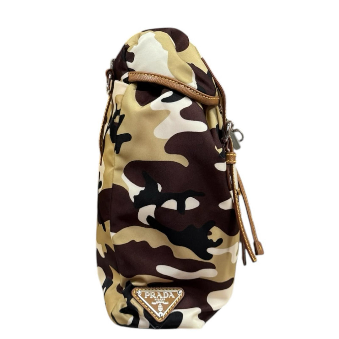 PRADA プラダ カモフラージュ柄 ショルダーバッグ ナイロン ブラウン
