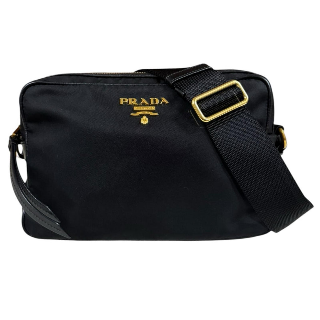 PRADA プラダ ショルダーバッグ ナイロン ブラック ユニセックス 中古