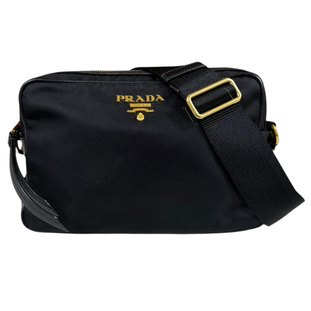 PRADA プラダ ショルダーバッグ ナイロン ブラック ユニセックス 中古