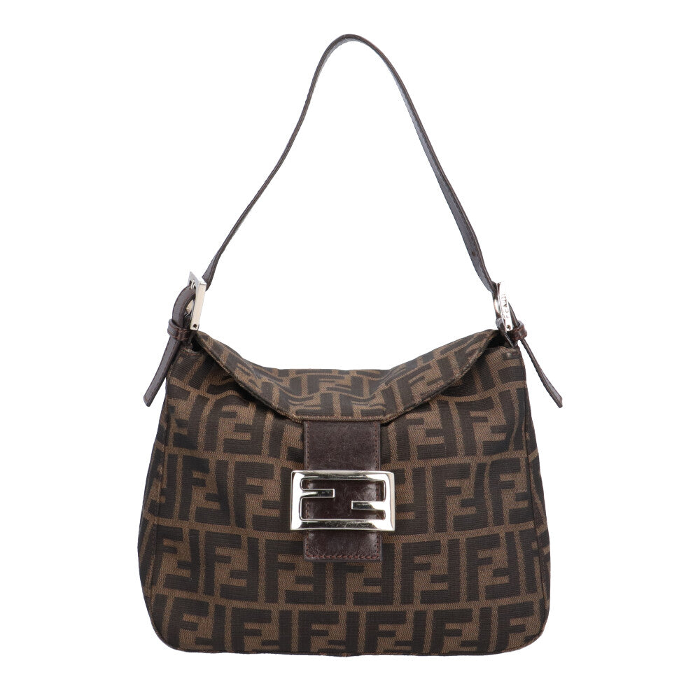 FENDI Zucca handbag nylon jacquard brown ladies used – 【公式