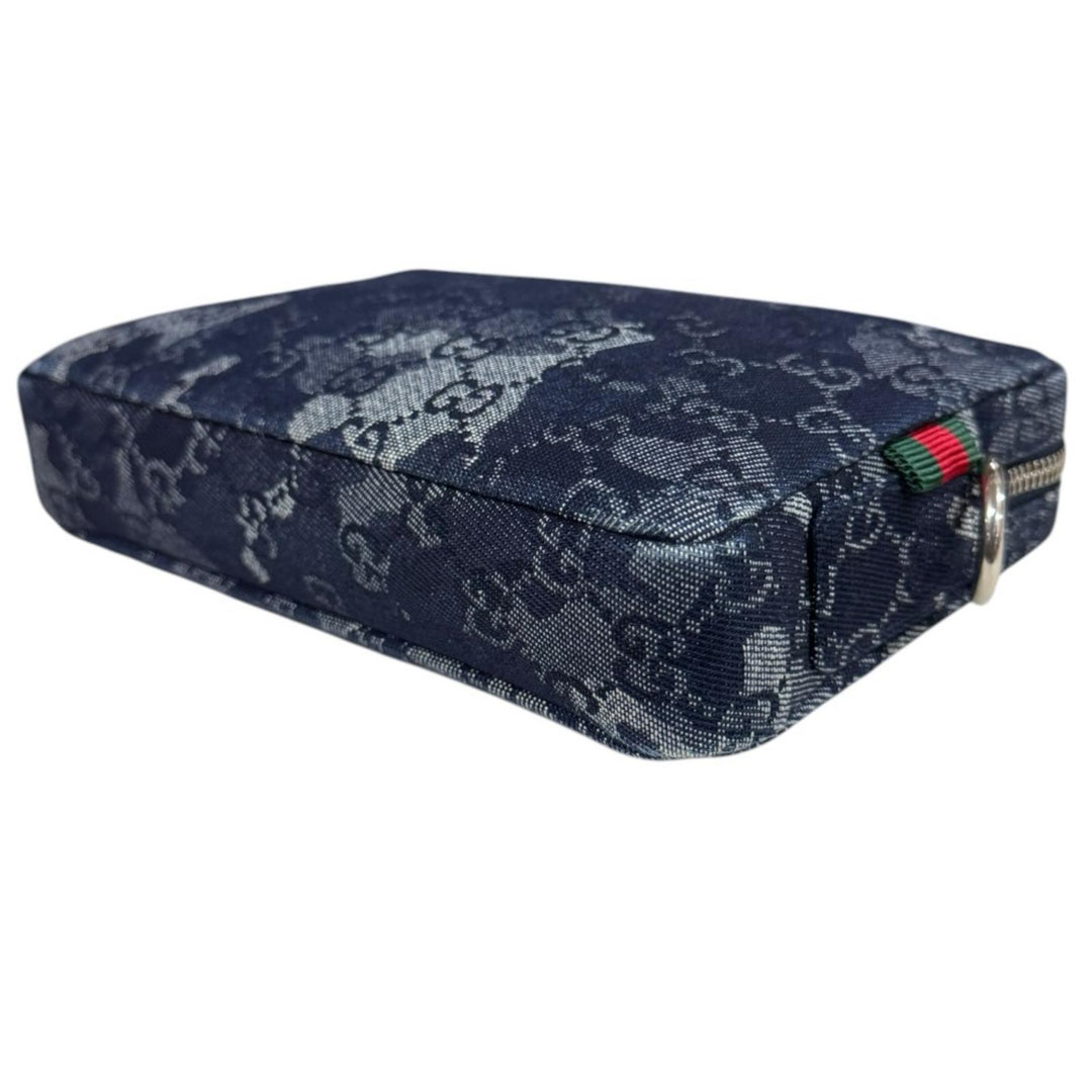 GUCCI Gucci GG Denim Shoulder Bag Denim Navy Ladies Used – 【公式