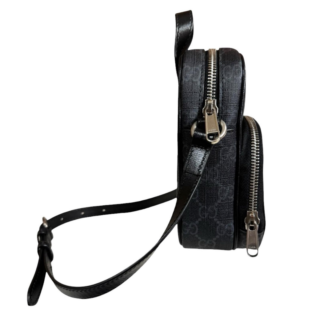 希少 オールドグッチ GGスプリーム インターロッキング ショルダーバッグ 黒 GUCCI グッチ GGスプリーム インターロッキングG ショルダーバッグ GG