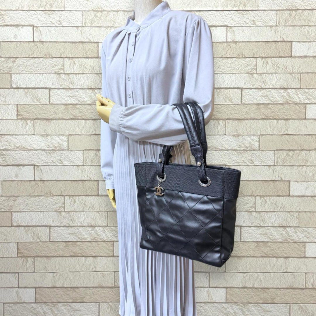 CHANEL シャネル パリビアリッツPM トートバッグ PVCコーティング