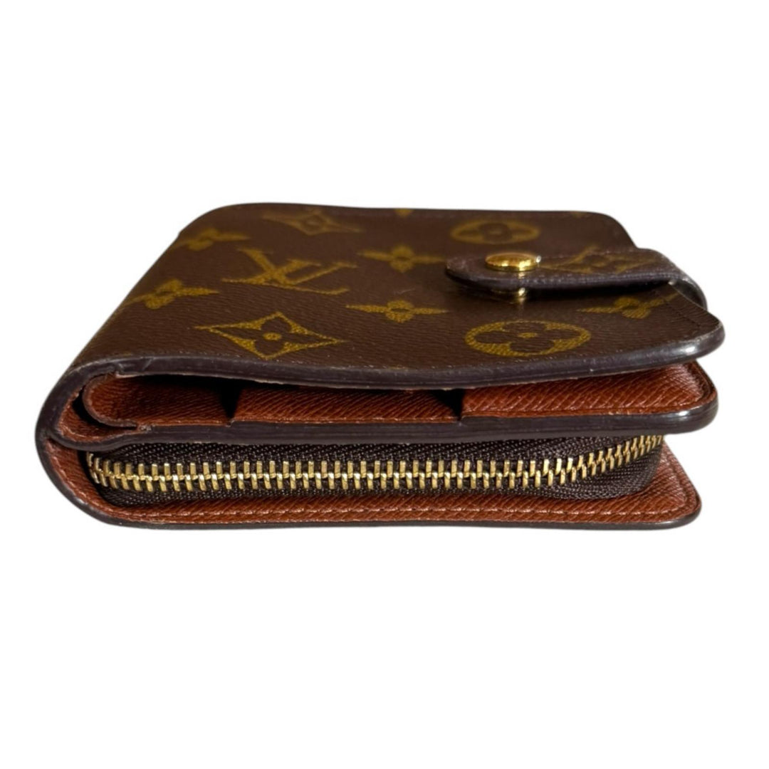 LOUIS VUITTON ルイヴィトン コンパクトジップ モノグラム 二つ折り
