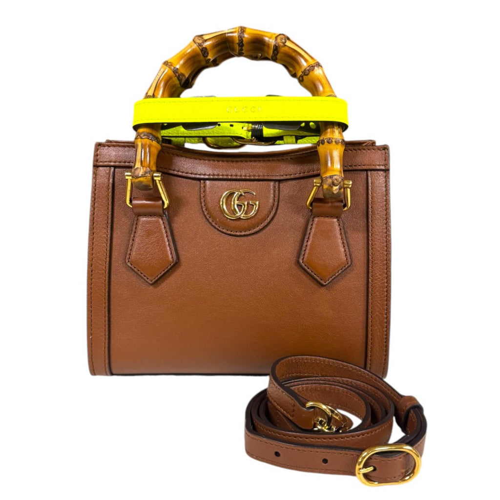 【外観美品】グッチ　ダイアナ　バンブー　ハンドバッグ　ゴールド金具　レザー GUCCI グッチ ダイアナ ミニトート バンブー ショルダーバッグ レザー