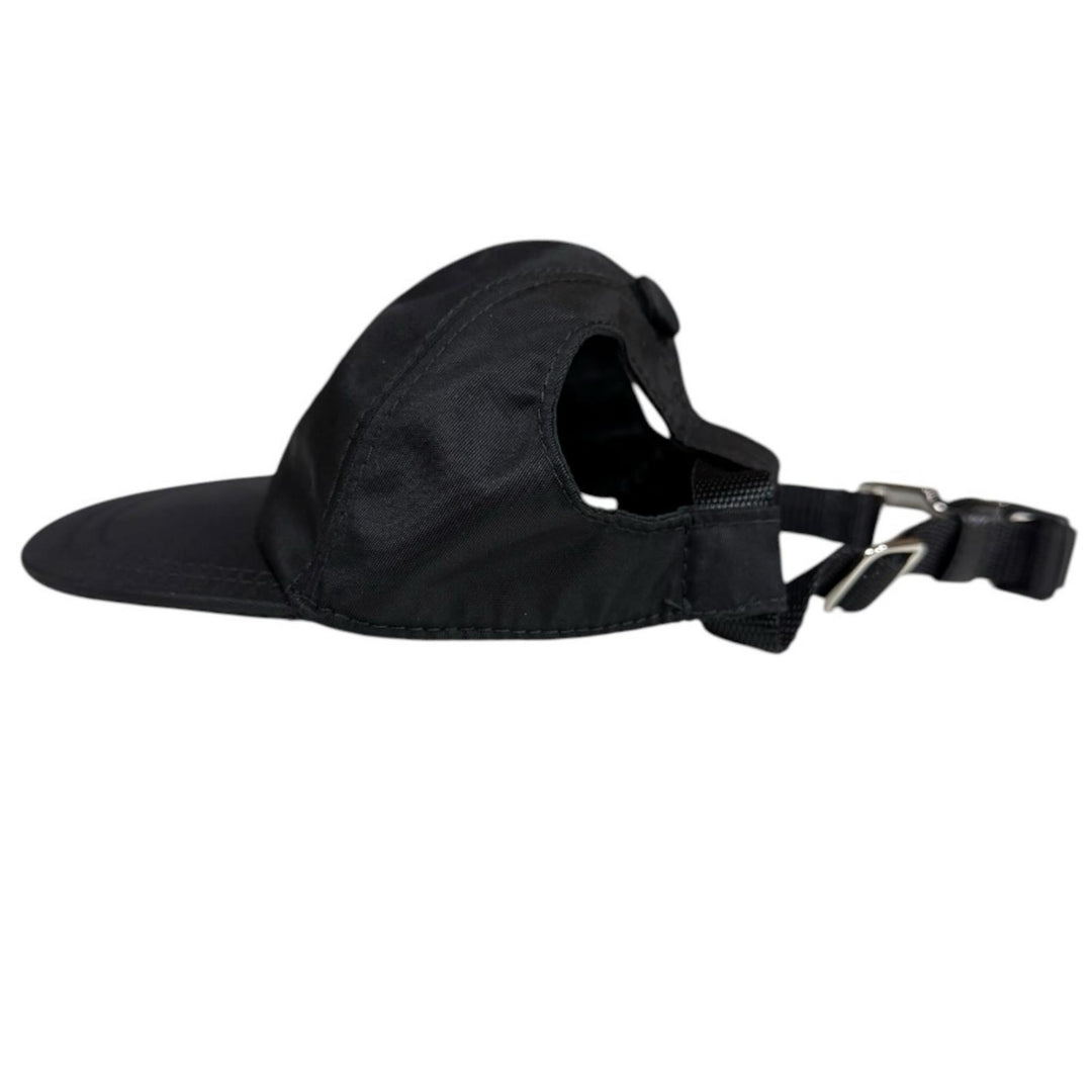PRADA ブラックナイロンキャップ【犬用 美品】 PRADA プラダ 犬用ベースボールキャップ ペット用品 リナイロン 中古
