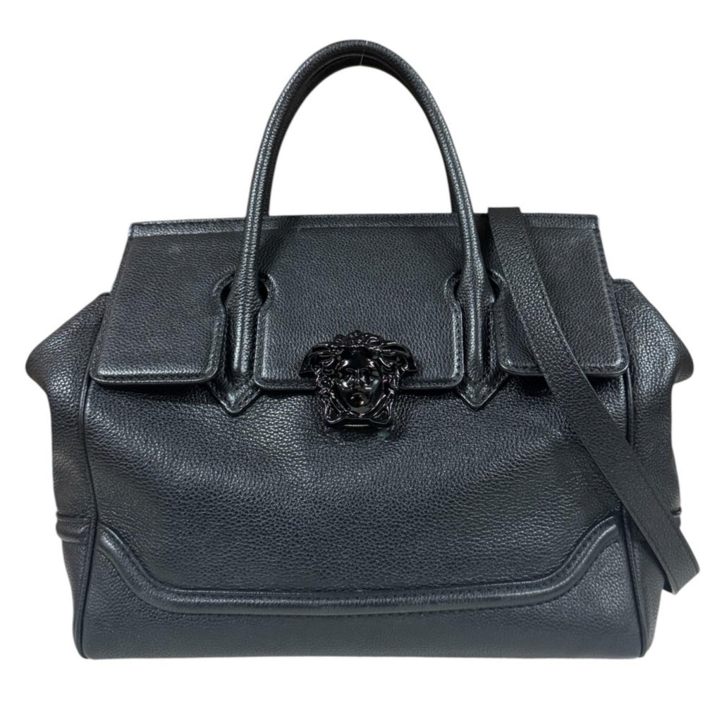VERSACE ヴェルサーチ ショルダーバッグ レザー ブラック レディース